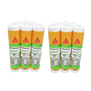 Sikacryl Professional 12 x 300 ml. Maleracryl Fugendicht Acryl Dichtmasse Dichts - Bild 1 von 1