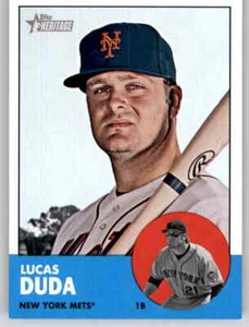 Tarjeta base Heritage Lucas Duda MLB 2012 PWE Mets #245 - Imagen 1 de 2