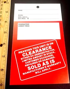 (50) LARGE 7" SALE PRICE TAGS SIGNS ⭐CLEARANCE⭐ W/ TAG GUN ATTACHER BARB HOLES - Picture 1 of 1