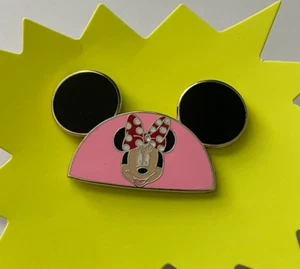 Disney Pin. Minnie Mouse with Bow. Pink and Black Ear Hat. Limited Edition. - Picture 1 of 2