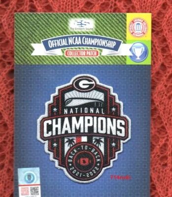 THE EMBLEM SOURCE 2021 2022 College Football National Champions Georgia Bulldogs Patch Collector