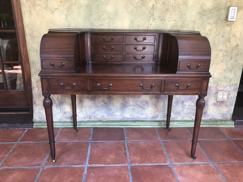 English Carlton House Desk 504 Colonial Of  Zeeland Michigan Original Owner Cover