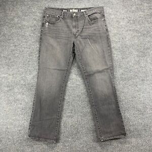 Urban Pipeline Jeans Mens 38x32 Black Slim Straight 100% Cotton Skate Distressed