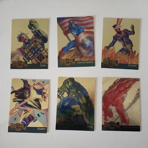MARVEL METAL 1995 Complete 18 Card Gold Blaster Set - Picture 1 of 6