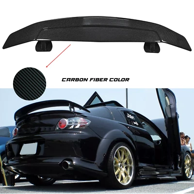 52" Carbon Fiber Spoiler Wing Rear Trunk Wing GT Style For Mazda RX7 RX8 K - Image 1 of 4