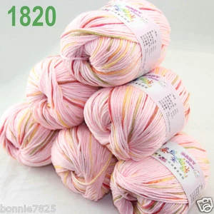 Sale 6 ballsx 50gr DK Baby Soft Cashmere Silk Wool hand knitting Crochet Yarn 20 - Picture 1 of 12