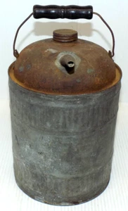 Vintage Winfield 1 Gallon Metal Kerosene Can w/ Cap & Wooden Handle 9" Tall - Picture 1 of 12
