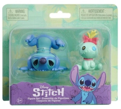 Disney Lilo & Stitch Figure Set 3 inch Upside-down Stitch & Scrump New in Box - Image 1 of 3