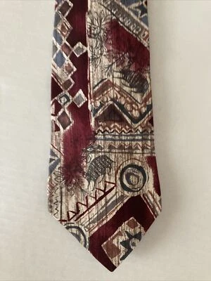 Corbata de seda italiana Bugle Boy Company vintage años 90 para hombre hecha en EE. UU. Foto 1 de 4