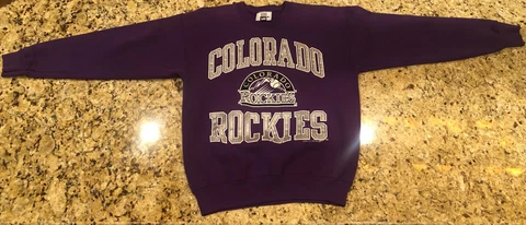 VINTAGE COLORADO ROCKIES SWEATSHIRT 1991 LEE MLB size L COORS BUSCH DENVER OG Cover