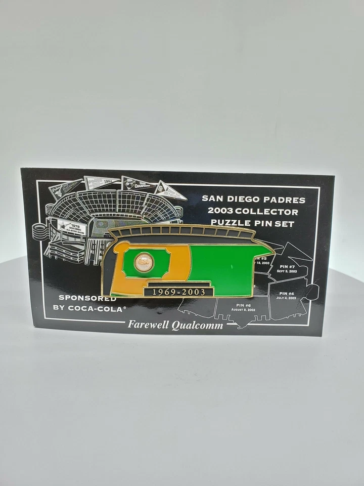 2003 San Diego Padres San Diego Padres Farewell Qualcomm Puzzle Pin MLB - Image 1 of 1