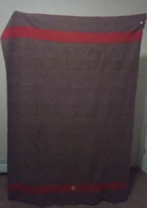 Manta de lana del ejército suizo de colección 1942 - 76"" X 55,25"" - tiene un medallón - Imagen 1 de 3
