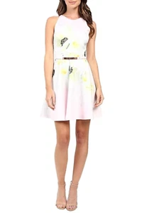Ted Baker Tuliaa Pearly Petal Placement Skater Dress Size 10 AU - Picture 1 of 4