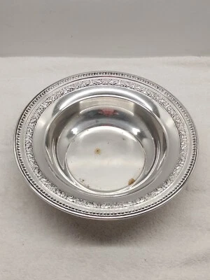 复古“Reed and Barton”经典玫瑰10英寸镀纯银糖果盘碗1201 — 第 1/4 张图片