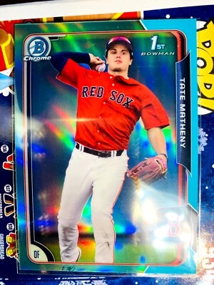 2015 Bowman Chrome Draft Sky Blue Refractors #89 Tate Matheny  V603 - Image 1 of 2
