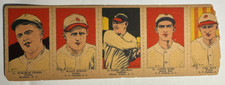 1923 W515-1 Baseball Strip Card Burlrigh Grimes Schang Heilan Ward Mays