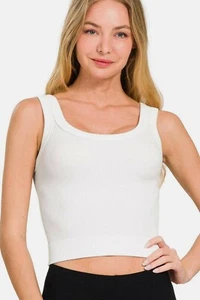 Chic crop top acanalado - estilo versátil - Imagen 1 de 5