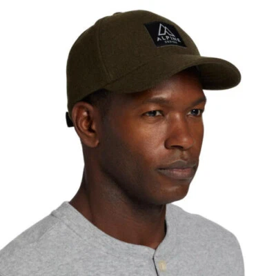Alpine Design Men's Faux Melton Patch Cap, Olive - Image 1 of 3