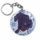 Dapple Dachshund in the Snow Keychain Christmas Dog Gifts Accessories