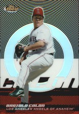 2005 Finest Refractors Los Angeles Angels Baseball Card #13 Bartolo Colon /399
