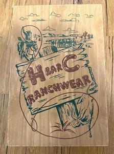Vintage H BAR C Ranchwear Rare Orginial Advertising Gift Box 50’s Western Cowboy - Picture 1 of 11