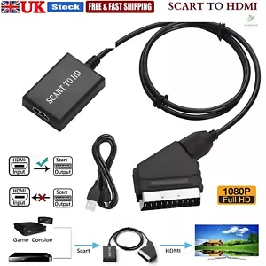 SCART zu HDMI Adapter SCART zu HDMI Audio Video Konverter Kabel für HD TV - Bild 1 von 9