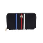 [Tommy Hilfiger] Iconic Large Zip Up Wallet AW16165 Navy