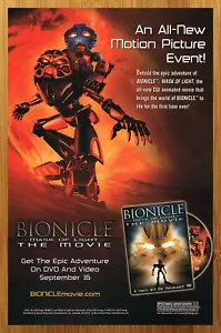 2003 Bionicle Maschera di Luce Il Film Stampa Pubblicità/Poster LEGO DVD 00s Kid Promo Art - Foto 1 di 4