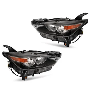 2XHeadlights W/O LED DRL For Mazda CX3 2016-2022 Clear/Black Headlamps LH & RH - Picture 1 of 15