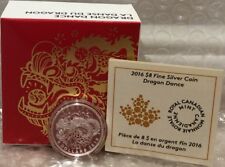 Dragon Dance $8 2016 1/4OZ Pure Silver Proof Coin Canada