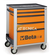 Carrello cassettiera mobile Beta Tools C24S 5/O portautensili 5 cassetti arancio