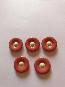 Boutons vintage 5 boutons bakélite mat rétro diamètre 21 mm réf 3 - Picture 1 of 3