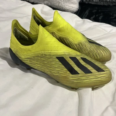 Botines de fútbol Adidas X 18+ FG DB2214 talla US 9 verde neón/amarillento Foto 1 de 4
