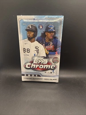 2021 Topps Chrome Baseball caixa lacrada de fábrica hobby 24 pacotes 2 AUTOS - Imagem 1 de 2