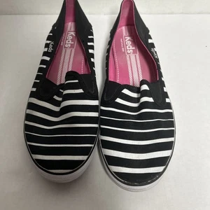 Keds schwarz & weiß Streifen Damen Slipper Freizeit Komfort Schuh Sneaker Gr. 8M - Bild 1 von 7