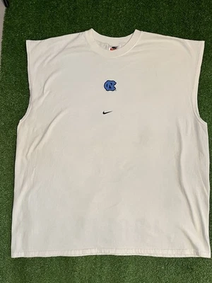 Vintage Nike Team UNC Tarheels Shirt White Mens XXL Sleevless Tank Top - Image 1 of 4