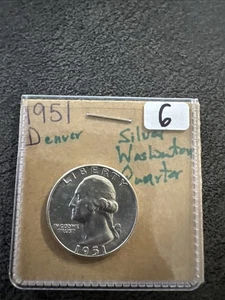 1951-D Washington Silver Quarter - Denver Gem Brilliant Uncirculated - Bild 1 von 5