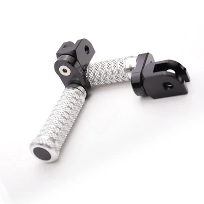 Clavijas delanteras de poste de 1 pulgada plateadas para Kawasaki ER-6N 05 06 07 08 Foto 1 de 4