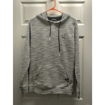 Sudadera con capucha gris esqueleto Rock N Roll talla pequeña Dikotomy para hombre Foto 1 de 4
