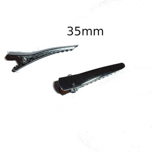 Single alligator hair clips with teeth pressure point pinch hair bows clip 35mm - Picture 1 of 1