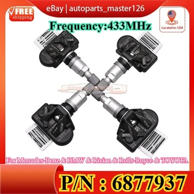 Set of 4 TPMS For 2018-2024 BMW G20 G29 G30 G32 G01 G02 G05 G06 G11 G12 G15 G16 - Image 1 of 4