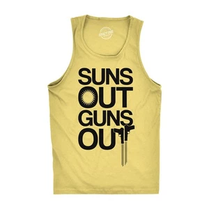 Camisa de gimnasio divertida para hombre Suns Out Guns Out tanque - Imagen 1 de 15