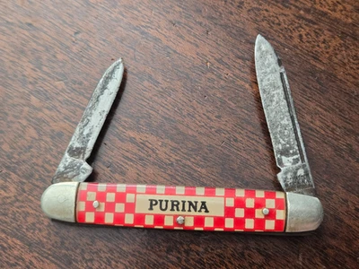 Navaja de bolsillo promocional vintage Purina de 2 hojas de Kutmaster Foto 1 de 4