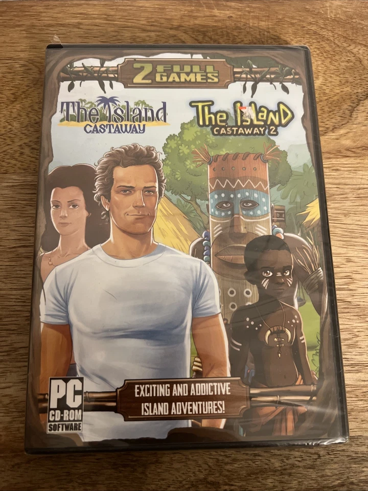 The Island Castaway 1& 2 Pc Cd-ROM Video Game New Sealed - Image 1 of 4