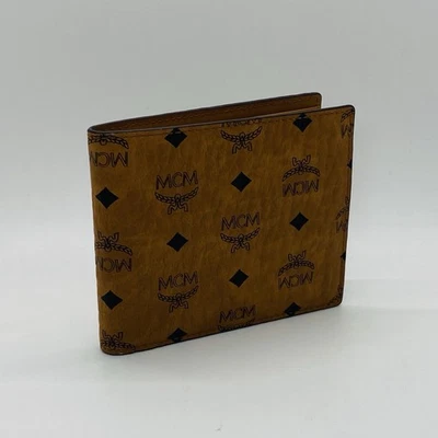 Cartera plegable MCM para hombre en Visetos original coñac Foto 1 de 4