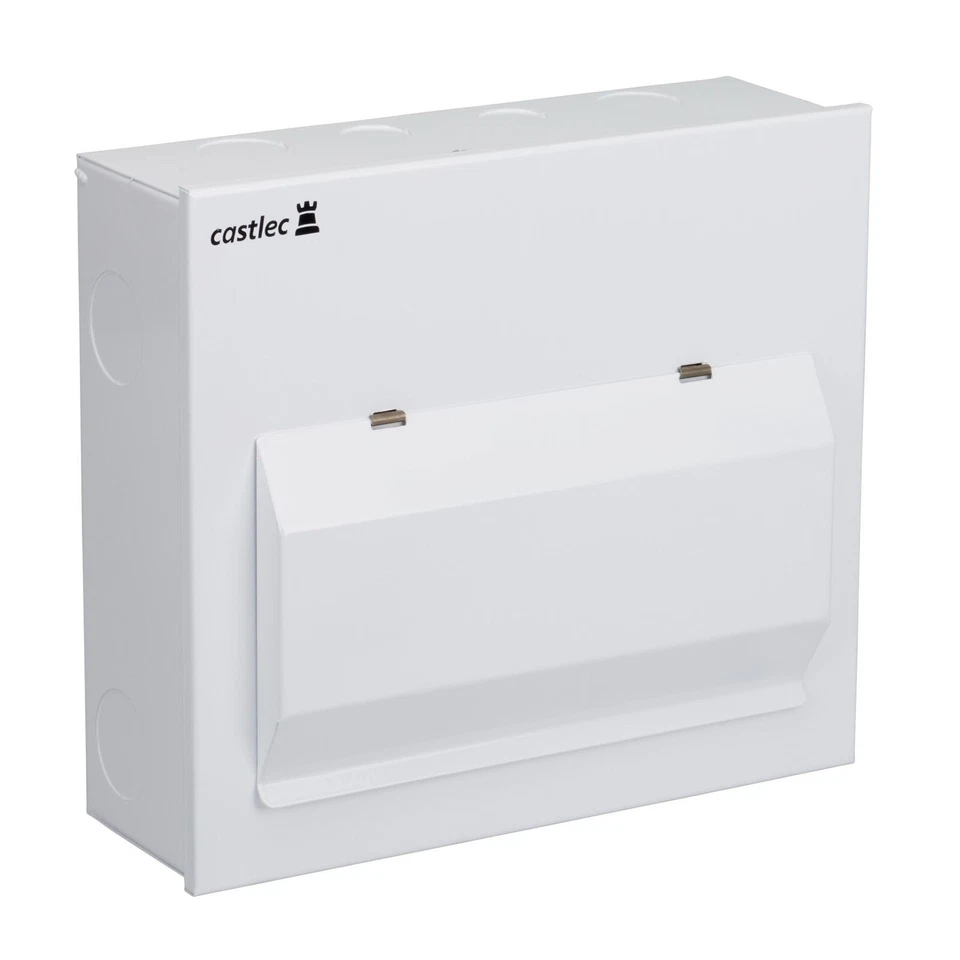 Castlec Metal Consumer Unit  MCU10/M100 10WAY FITTED WITH DP 100A SOLATOR - Image 1 of 1