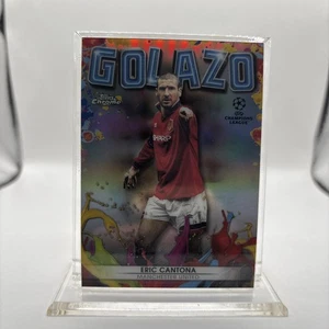 Eric Cantona 2021-22 Topps Chrome UEFA Champions League #G-8 Golazo - Picture 1 of 4