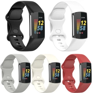 For Fitbit Charge 5 6 Sport Silicone Strap Watch Band Replacement Wristband - Picture 1 of 30