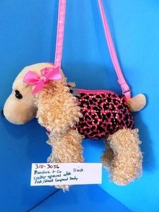 Poochie and Co. Cocker Spaniel with Pink/Black Leopard Body Bag Plush (310-3056) - Picture 1 of 4