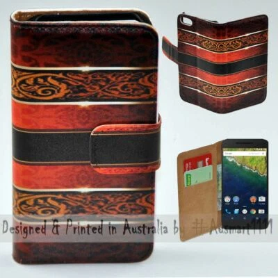 For Google Pixel Series - Vintage Damask Print Wallet Mobile Phone Case Cover - Image 1 of 3